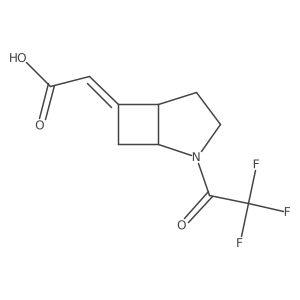 2-[(6Z)-2-(2,2,2-trifluoroacetyl)-2-azabicyclo[3.2.0]heptan-6-ylidene]acetic acid结构式