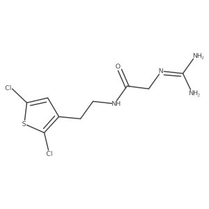 2-carbamimidamido-N-[2-(2,5-dichlorothiophen-3-yl)ethyl]acetamide Structure