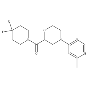 2-(4,4-Difluoropiperidine-1-carbonyl)-4-(6-methylpyrimidin-4-yl)morpholine Structure