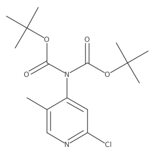tert-butyl N-(2-chloro-5-methylpyridin-4-yl)-N-[(2-methylpropan-2-yl)oxycarbonyl]carbamate结构式