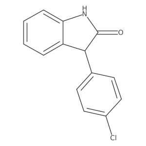3-(4-Chlorophenyl)-1,3-dihydro-2H-indol-2-one Structure