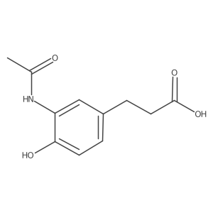 3-(Acetylamino)-4-hydroxybenzenepropanoic acid结构式