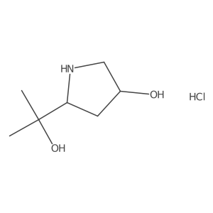 (3S,5S)-5-(2-hydroxypropan-2-yl)pyrrolidin-3-ol hydrochloride结构式