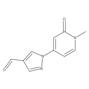 1-(1-Methyl-2-oxo-1,2-dihydropyridin-4-yl)-1H-pyrazole-4-carbaldehyde结构式