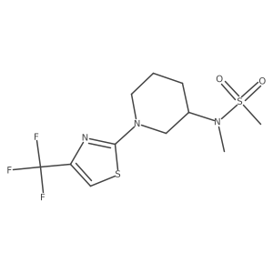 N-methyl-N-{1-[4-(trifluoromethyl)-1,3-thiazol-2-yl]piperidin-3-yl}methanesulfonamide结构式