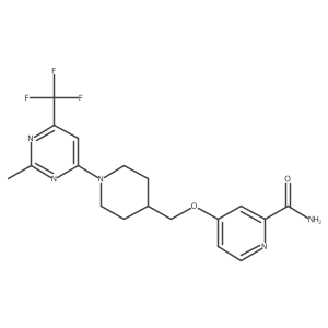 4-({1-[2-Methyl-6-(trifluoromethyl)pyrimidin-4-yl]piperidin-4-yl}methoxy)pyridine-2-carboxamide结构式
