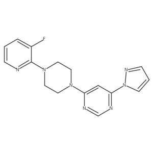 4-[4-(3-fluoropyridin-2-yl)piperazin-1-yl]-6-(1H-pyrazol-1-yl)pyrimidine结构式