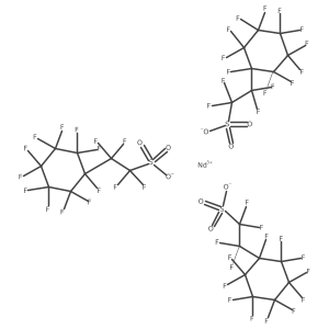 Neodymium tris[1,1,2,2-tetrafluoro-2-(undecafluorocyclohexyl)ethane-1-sulfonate]结构式