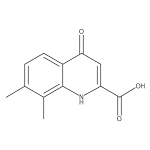 7,8-Dimethyl-4-oxo-1,4-dihydro-2-quinolinecarboxylic acid结构式