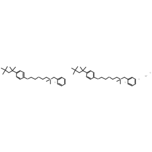 p-(1,1,3,3-Tetramethylbutyl)phenoxyethoxyethyl dimethyl benzyl ammonium tetrachloromercurate (2-) (2:1) Structure