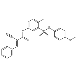 2-cyano-N-{3-[(4-methoxyphenyl)sulfamoyl]-4-methylphenyl}-3-phenylprop-2-enamide Structure