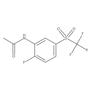 N-[2-Fluoro-5-[(trifluoromethyl)sulfonyl]phenyl]acetamide结构式
