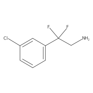 2-(3-Chlorophenyl)-2,2-difluoroethylamine结构式
