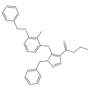 ethyl 1-benzyl-5-(3-(benzyloxy)-2-methylphenoxy)-1H-1,2,3-triazole-4-carboxylate结构式