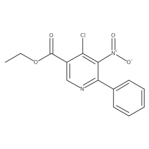 3-Pyridinecarboxylic acid,4-chloro-5-nitro-6-phenyl-,ethyl ester结构式
