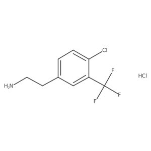 2-(4-Chloro-3-trifluoromethyl-phenyl)-ethylamine hydrochloride结构式