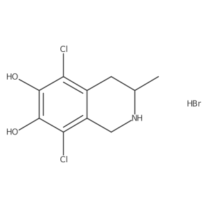 5,8-dichloro-1,2,3,4-tetrahydro-3-methyl-6,7-Isoquinolinediol hydrobromide Structure