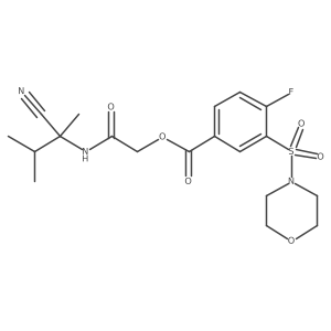 [(1-Cyano-1,2-dimethylpropyl)carbamoyl]methyl 4-fluoro-3-(morpholine-4-sulfonyl)benzoate结构式
