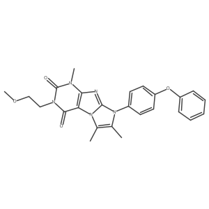 3-(2-methoxyethyl)-1,6,7-trimethyl-8-(4-phenoxyphenyl)-1H-imidazo[2,1-f]purine-2,4(3H,8H)-dione Structure