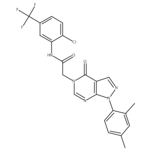 N-(2-chloro-5-(trifluoromethyl)phenyl)-2-(1-(2,4-dimethylphenyl)-4-oxo-1H-pyrazolo[3,4-d]pyrimidin-5(4H)-yl)acetamide Structure