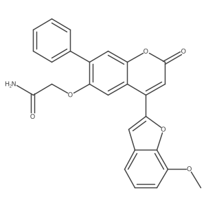2-((4-(7-methoxybenzofuran-2-yl)-2-oxo-7-phenyl-2H-chromen-6-yl)oxy)acetamide Structure