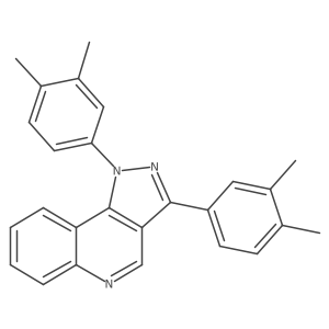 1,3-bis(3,4-dimethylphenyl)-1H-pyrazolo[4,3-c]quinoline结构式