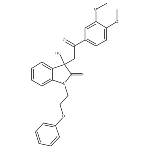 3-[2-(3,4-dimethoxyphenyl)-2-oxoethyl]-3-hydroxy-1-(2-phenoxyethyl)-1,3-dihydro-2H-indol-2-one结构式