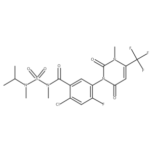 2-chloro-4-fluoro-N-methyl-N-[methyl(propan-2-yl)sulfamoyl]-5-[3-methyl-2,6-dioxo-4-(trifluoromethyl)-1,2,3,6-tetrahydropyrimidin-1-yl]benzamide Structure