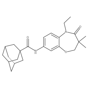 (3r,5r,7r)-N-(5-ethyl-3,3-dimethyl-4-oxo-2,3,4,5-tetrahydrobenzo[b][1,4]oxazepin-8-yl)adamantane-1-carboxamide结构式