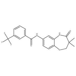 N-(3,3-dimethyl-4-oxo-2,3,4,5-tetrahydrobenzo[b][1,4]oxazepin-7-yl)-3-(trifluoromethyl)benzamide Structure