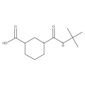 1-[(Tert-butylamino)carbonyl]piperidine-3-carboxylic acid结构式