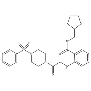 2-[[2-Oxo-2-[4-(phenylsulfonyl)-1-piperazinyl]ethyl]amino]-N-[(tetrahydro-2-furanyl)methyl]benzamide Structure