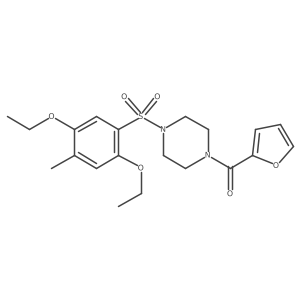 (4-((2,5-Diethoxy-4-methylphenyl)sulfonyl)piperazin-1-yl)(furan-2-yl)methanone Structure