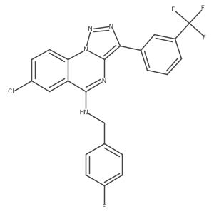 7-Chloro-N-[(4-fluorophenyl)methyl]-3-[3-(trifluoromethyl)phenyl]-[1,2,3]triazolo[1,5-A]quinazolin-5-amine结构式