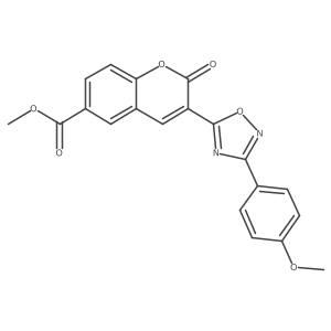 methyl 3-[3-(4-methoxyphenyl)-1,2,4-oxadiazol-5-yl]-2-oxo-2H-chromene-6-carboxylate结构式