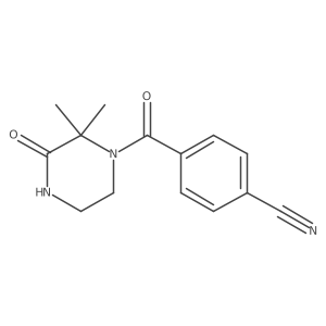 4-(2,2-Dimethyl-3-oxopiperazine-1-carbonyl)benzonitrile结构式