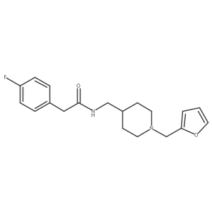 2-(4-fluorophenyl)-N-((1-(furan-2-ylmethyl)piperidin-4-yl)methyl)acetamide结构式