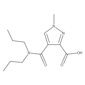 4-[(Dipropylamino)carbonyl]-1-methyl-1H-pyrazole-3-carboxylic acid结构式
