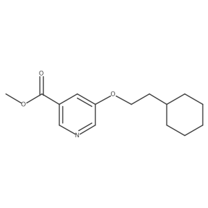 Methyl 5-(2-cyclohexylethoxy)-3-pyridinecarboxylate结构式