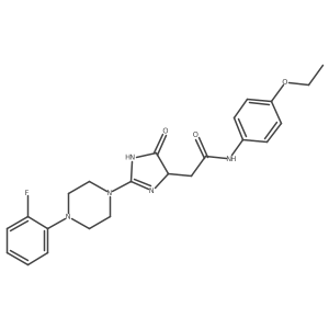 N-(4-ethoxyphenyl)-2-{2-[4-(2-fluorophenyl)piperazin-1-yl]-4-oxo-4,5-dihydro-1H-imidazol-5-yl}acetamide Structure