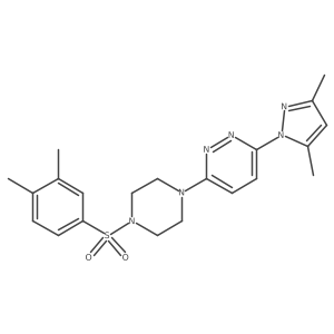 3-(3,5-dimethyl-1H-pyrazol-1-yl)-6-(4-((3,4-dimethylphenyl)sulfonyl)piperazin-1-yl)pyridazine结构式