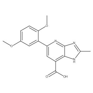 5-(2,5-dimethoxyphenyl)-2-methyl-3H-imidazo[4,5-b]pyridine-7-carboxylic acid Structure