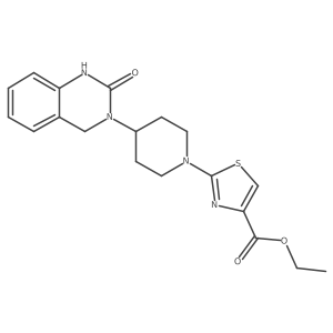 Ethyl 2-[4-(2-oxo-1,4-dihydroquinazolin-3-yl)piperidin-1-yl]-1,3-thiazole-4-carboxylate结构式