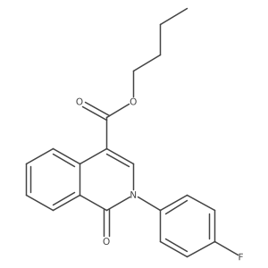 Butyl 2-(4-fluorophenyl)-1-oxo-1,2-dihydroisoquinoline-4-carboxylate结构式