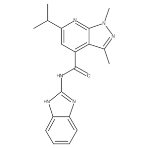 N-(1,3-dihydro-2H-benzimidazol-2-ylidene)-1,3-dimethyl-6-(propan-2-yl)-1H-pyrazolo[3,4-b]pyridine-4-carboxamide Structure