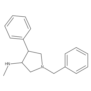 rel-(3S,4R)-1-Benzyl-N-methyl-4-phenylpyrrolidin-3-amine Structure