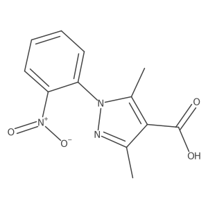 3,5-Dimethyl-1-(2-nitrophenyl)-1H-pyrazole-4-carboxylic acid结构式