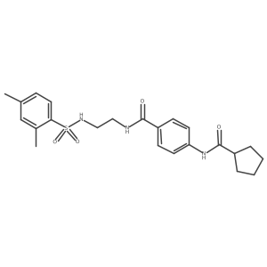 4-cyclopentaneamido-N-[2-(2,4-dimethylbenzenesulfonamido)ethyl]benzamide Structure