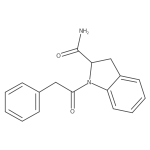 1-(2-Phenylacetyl)indoline-2-carboxamide结构式