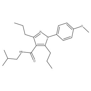 1-(4-Methoxyphenyl)-N-(2-methylpropyl)-3,5-dipropyl-1H-pyrazole-4-carboxamide Structure